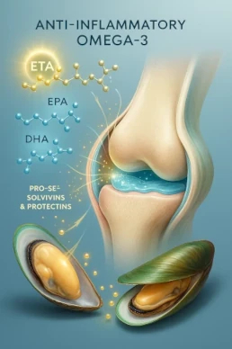 Omega-3 fatty acids from green-lipped mussel and their support for a healthy joint environment